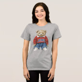 Jesus houdt van mij, Teddybeer Tri-Blend Shirt (Voorkant volledig)