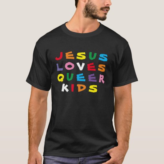Jesus houdt van Queer Kinder T-shirt (Voorkant)
