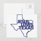 Jesus houdt van Texas Briefkaart (Voorkant / Achterkant)