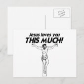 JESUS HOUDT VEEL VAN JE -.png Briefkaart (Voorkant / Achterkant)