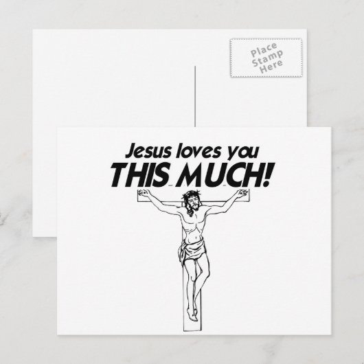 JESUS HOUDT VEEL VAN JE -.png Briefkaart (Voorkant / Achterkant)