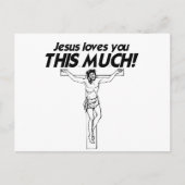 JESUS HOUDT VEEL VAN JE -.png Briefkaart (Voorkant)