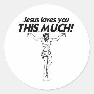JESUS HOUDT VEEL VAN JE -.png Ronde Sticker