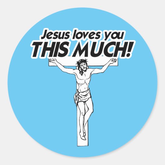 JESUS HOUDT ZO VEEL VAN JE RONDE STICKER (Voorkant)