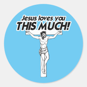 JESUS HOUDT ZO VEEL VAN JE RONDE STICKER