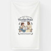 Jesus Huischool Moeder Planner Shirt Gebeds Gebase Spandoek (Verticaal)