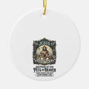 Jesus huisdier herdenking herinnering T-shirt chri Keramisch Ornament