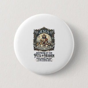 Jesus huisdier herdenking herinnering T-shirt chri Ronde Button 5,7 Cm