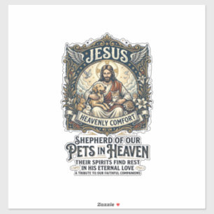 Jesus huisdier herdenking herinnering T-shirt chri Sticker