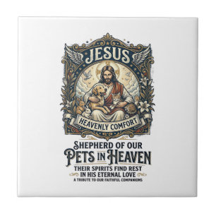 Jesus huisdier herdenking herinnering T-shirt chri Tegeltje