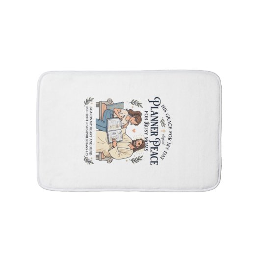 Jesus Huiswerk Moeder Planner Shirt Gebeds Gebasee Badmat (Voorkant)