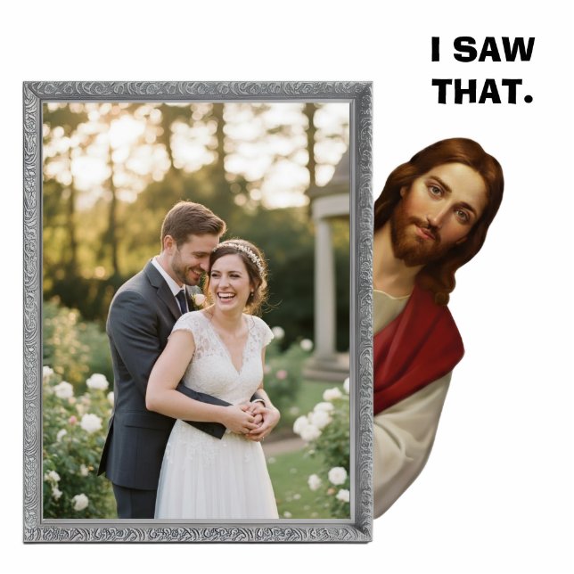 Jesus I Saw That Personalized Custom Photo Frame Staand Fotobeeldje (Voorkant)