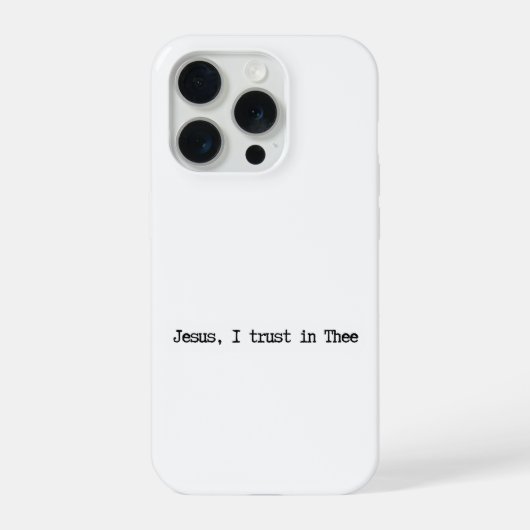Jesus I Trust In You Minimalist IPhone Case Hoesje (Achterkant)