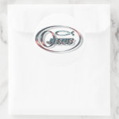 Jesus ICHTUS Ronde Sticker (Tas)