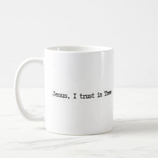 Jesus Ik Vertrouw Op Jou Minimalistische Mok (Links)