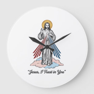 Jesus Ik Vertrouw Op Jou Vintage Gravure Shirt Ont Grote Klok