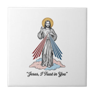 Jesus Ik Vertrouw Op Jou Vintage Gravure Shirt Ont Tegeltje