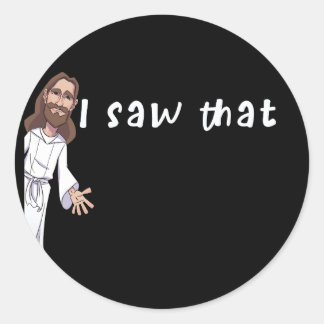 jesus ik zag dat ronde sticker