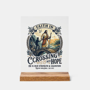 Jesus immigratie opnieuw beginnen met moed shirt C Acryl Bord