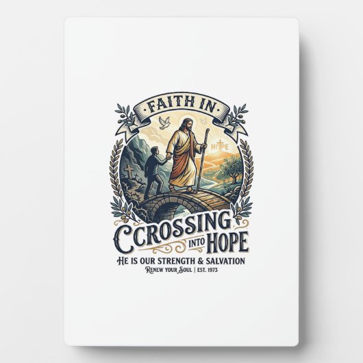 Jesus immigratie opnieuw beginnen met moed shirt C Fotoplaat (voorkant)