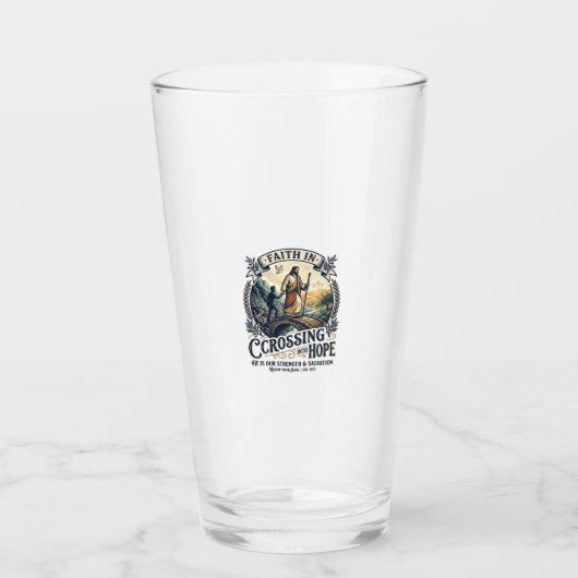 Jesus immigratie opnieuw beginnen met moed shirt C Glas (Voorkant)