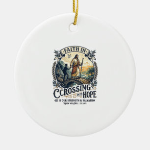 Jesus immigratie opnieuw beginnen met moed shirt C Keramisch Ornament