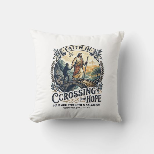 Jesus immigratie opnieuw beginnen met moed shirt C Kussen (Voorkant)