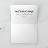 Jesus in de Kerstkaart van de Trog Feestdagen Kaart (Binnen)