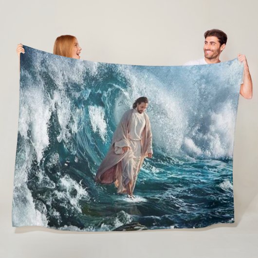 JESUS in de OCEAN Fleece Deken (In situ)