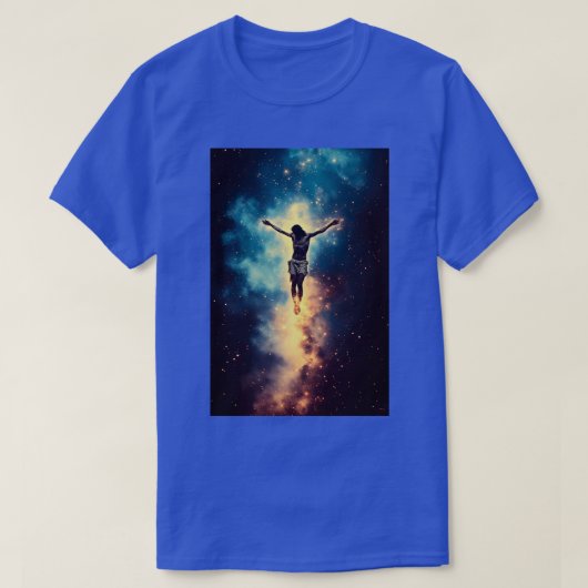 Jesus in de ruimte Opstanding 01 T-shirt (Design voorkant)