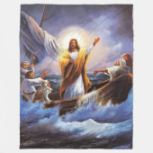 JESUS in een BOAT Fleece Deken (Voorkant)