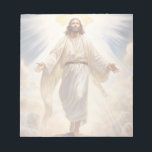 Jesus In Glory Notitieblok<br><div class="desc">This notepad is shown with an art print of Jesus in his glory.
Shown in an opaque print so you can write on it.
Customize this item or buy as is.



Licensed Image</div>