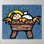 jesus in manger poster (Voorkant)