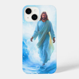 Jesus In Ocean Waves Iphone Case 14 Hoesje