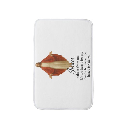 Jesus in Red and White Badmat (Voorkant Verticaal)