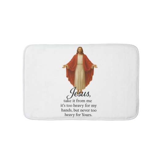 Jesus in Red and White Badmat (Voorkant)