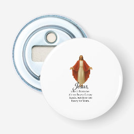 Jesus in Red and White Button Flesopener