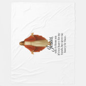 Jesus in Red and White Fleece Deken (Voorkant)