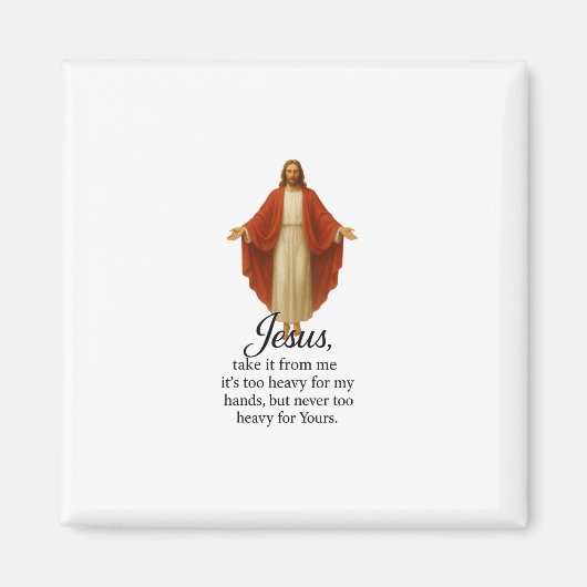 Jesus in Red and White Magneet (Voorkant)