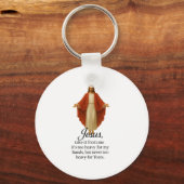 Jesus in Red and White Sleutelhanger (Achterkant)