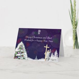 Jesus in Sneeuw Feestdagen Kaart