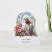 Jesus In Stained Glass Sympathy Kaart (Voorkant)