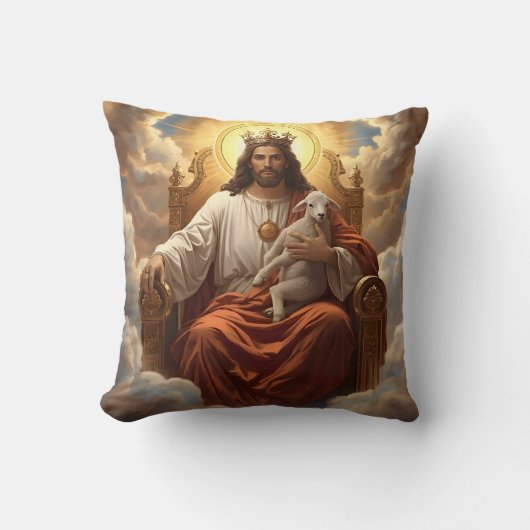 Jesus In the kingdom of Heaven Throw pillow  Kussen (Voorkant)