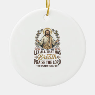 Jesus Indie Folk Akoestische Aanbidding Grafische  Keramisch Ornament
