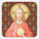 Jesus Instituting Heilige Communion (SAU 045) Vierkante Sticker (Voorkant)