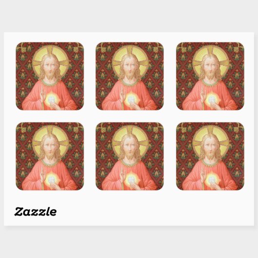 Jesus Instituting Heilige Communion (SAU 045) Vierkante Sticker (Vel)