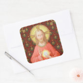 Jesus Instituting Heilige Communion (SAU 045) Vierkante Sticker (Envelop)
