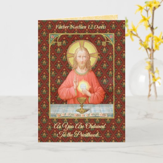 Jesus Instituting the Eucharist (SAU 045) Kaart (Gele Bloem)