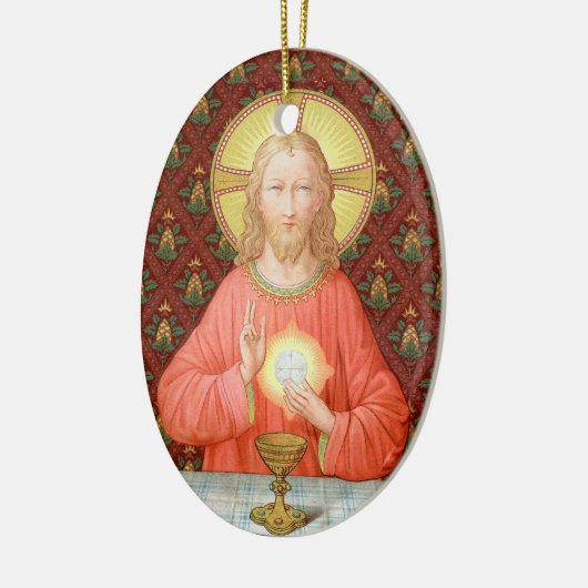 Jesus Instituting the Eucharist (SAU 045) Keramisch Ornament (Links)
