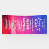 JESUS IS AANGEWEZEN APPARATEN VOOR Easter CHURCH S Spandoek (Horizontaal)